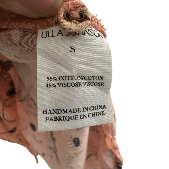 ULLA JOHNSON Womens Biarritz Tassel Floral Voile Tunic Mini Dress Size Small - Picture 6 of 9